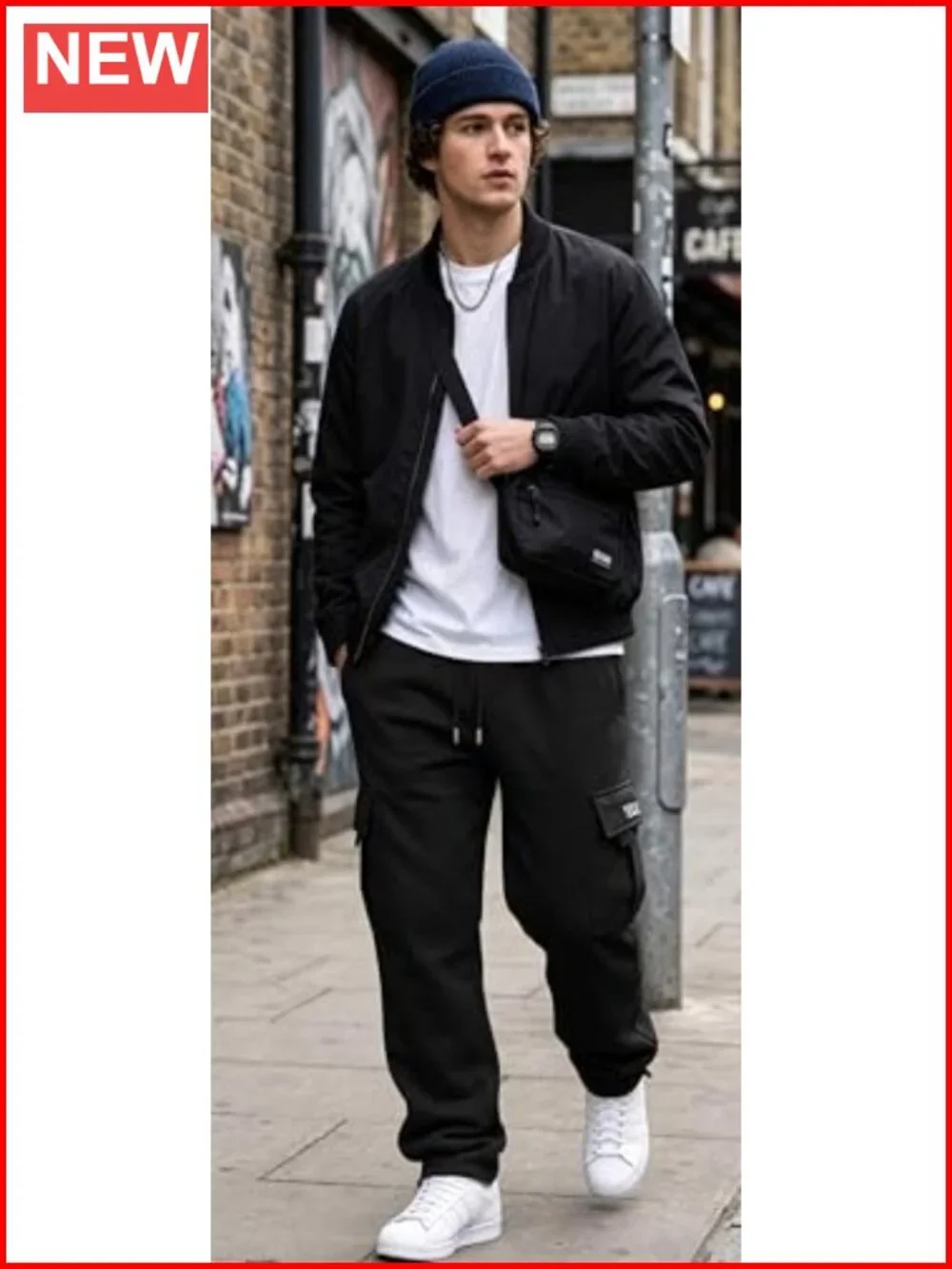 Cargo Sweatpants Drawstring Joggers Athletic Trousers Cotton Straight Pants